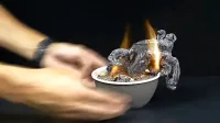 Pri enostavnem kemijskem poskusu faraonova kača se zaradi 
reakcije vname ogenj.