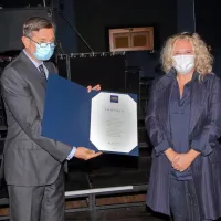 Borut Pahor obiskal koprsko stolnico in gledali&scaron;če