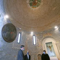Borut Pahor obiskal koprsko stolnico in gledali&scaron;če