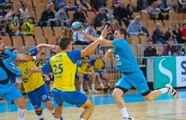 Ribničani (v modri opravi) so zadnja leta redno ena boljših 
slovenskih ekip.