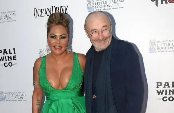Orianne Cevey in Phil Collins v zanju srečnejšem času.