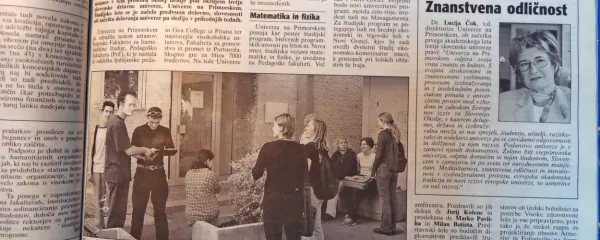    

V prvem akademskem letu Univerze na Primorskem je bilo v 
študijske programe vpisanih 4300 študentov.