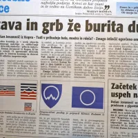 









Na natečaju  za oblikovanje možnih novih elementov državnih simbolov - grba in 
zastave je zmagal predlog  Dušana Jovanoviča iz Kopra (na fotografiji levo).