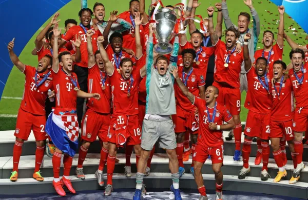 Tako so se lovorike v ligi prvakov za sezono 2019/20 pred slabima dvema mesecema razveselili 
nogometaši Bayerna.