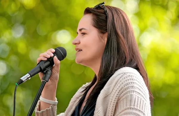 Voditeljica beloruske opozicije Svetlana Tihanovska (foto: Serge 
Serebro)