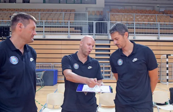 Lani v tem času še uigrana ekipa v Kopru (z leve) - Goran Jagodnik, Andrej Žakelj in Jurica Golemac.