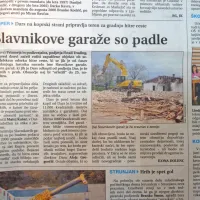 Slavnikove garaže, zapuščeni objekti ob semedelskem odcepu 
hitre ceste, so vzele slovo. Dars je območje pripravljal za gradnjo 
predora skozi Markovec.