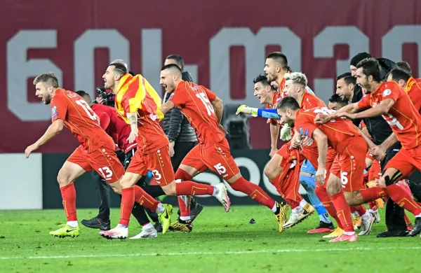Severna Makedonija se je prvič prebila na veliko nogometno 
tekmovanje.