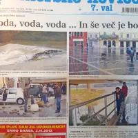 Močno deževje je po vsej Primorski povzročalo številne nevšečnosti. Močan jugo in visoka plima sta v Piranu povzročila pravo 
razdejanje.