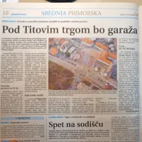 Pod Titovim trgom v središču Postojne je podjetje Epic načrtovalo 
gradnjo garažne hiše.