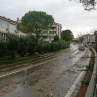 Cesta z Belvederja proti središču Izole