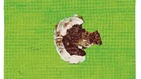 Ira Niero Marušič: Grilled Mushroom (Goba na žaru), 2016, olje, vosek