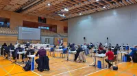Današnja proračunska seja občinskega sveta je potekala v telovadnici OŠ Koper.
