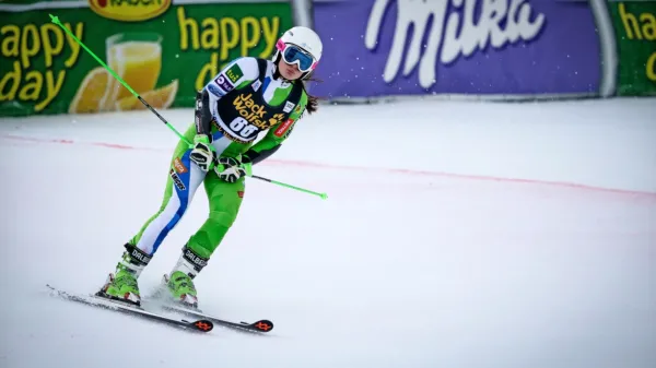 Andreja Slokar - zmagovalka včerajšnje tekme evropskega pokala. 