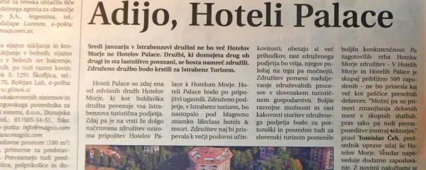 Sredi januarja je zaživela združena družba Istrabenz Turizem.
