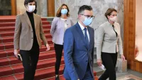 Luka Mesec, Tanja Fajon, Marjan Šarec in Alenka Bratušek (z leve) 
bodo s Karlom Erjavcem skušali zamenjati Janeza Janšo. Ali  jim bo 
uspelo, bo jasno najkasneje konec prihodnjega tedna. 