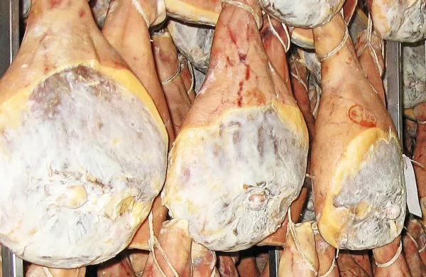 Osumljena naj bi iz  pršutarne odnesla  pršute in pancete, težke 
približno sto kilogramov (fotografija je simbolična).