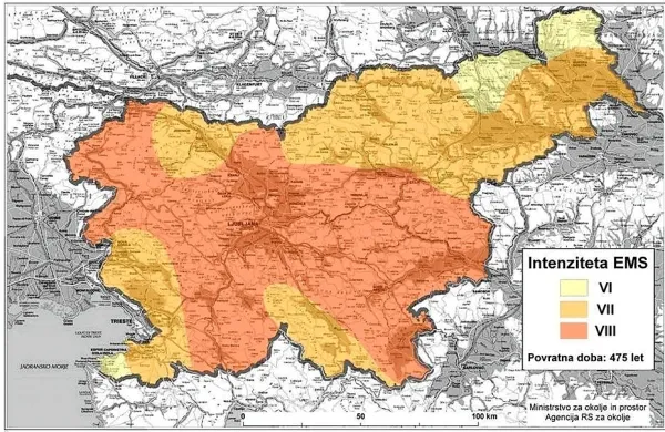 Tri regije z največjo potresno nevarnostjo so zahodna Slovenija, 
Ljubljanska kotlina in območje Brežic.