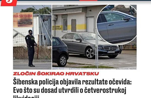 Šibenik je bil v soboto vse popoldne oblegan, številne policijske 
patrulje so iskale morilca, ki je ubil štiri ljudi. Zvečer so ga našli ob 
avtomobilu mrtvega.