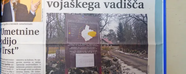 Prebivalci so zahtevali zaprtje vojaških vadiš Poček in Bač.