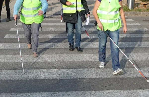 V društvu ljudi, ki se v odraslosti srečajo z okvaro vida, med 
drugim naučijo uporabe bele palice.  