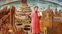 Dante Alighieri je živel v obdobju 1265-1321, leta 1465 ga je 
upodobil  slikar Domenico di Michelino.