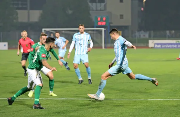 Ob prvem obisku športnega parka lanskega novembra je Olimpija 
(v zelenih dresih) zmagala z 2:0.