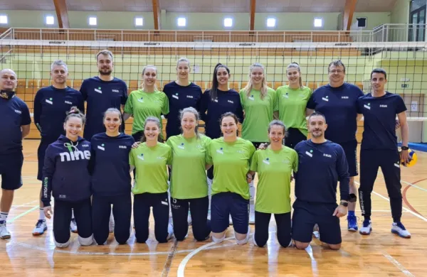 Slovenska reprezentanca na včerajšnjem začetku priprav.