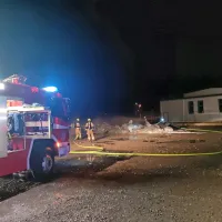 Ponoči zagorel tovor na prikolici