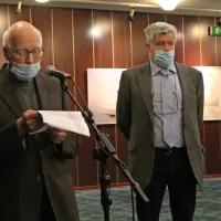 Razstavo sta predstavila kustos Joško Vetrih in predsednik Kulturnega doma Gorica Igor Komel.