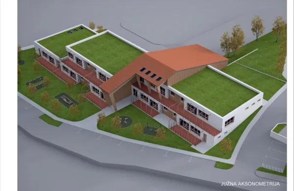 Vrtec z desetimi oddelki  v dveh etažah bo rešil prostorsko stisko za 
prihodnjih sedem do deset let.  