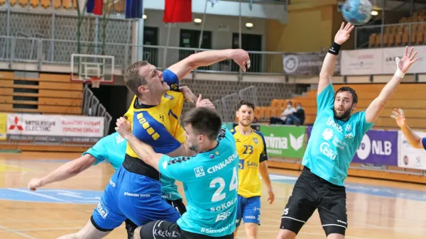 Velenjčani (v modrih dresih) so v Kopru zdržali nalete gostiteljev in 
se domov vrnili s pomembnima točkama