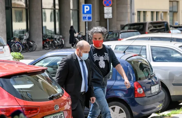 Minister Janez Poklukar in epidemiolog Mario Fafangel