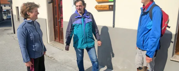 Sergej Koncut (v sredini) s sopotnikoma v Gabrijelovi in džezovski 
ekipi - Martino Čuk in Dariem Cortesejem.