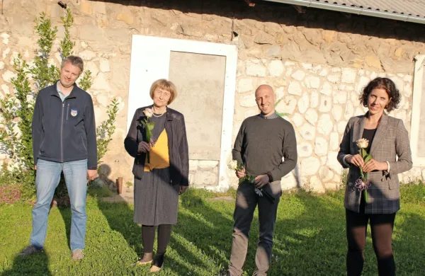 Primož Sturman, Marija Mercina, David Bandelj in Megi Rožič (z leve) so razpravljali o meji ... 