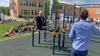 Na poligonu je svojo telesno zmogljivost včeraj preskusil tudi 
pivški župan Robert Smrdelj.