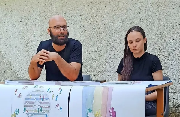 Miha Kosovel in Katja Pahor sta včeraj predstavila knjižni festival 
in sejem Mesto knjige, ki se začenja jutri.