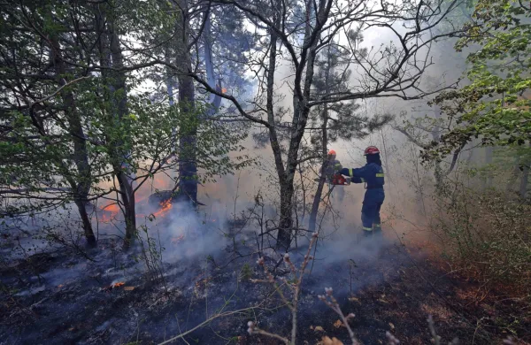 Vročinski val je poleg visokih temperatur in velike toplotne 
obremenitve prinesel tudi nevarnost požarov v naravi. 