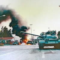 Napad na  tanke na  meji v Rožni Dolini.