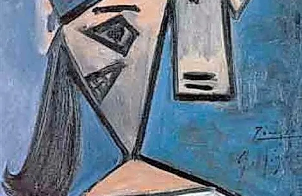 Sliko Ženska glava je Pablo Picasso podaril Grčiji leta 1949.