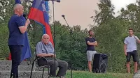 Društvo za krajevno zgodovino in kulturo je predstavilo 15. Ilirske teme z zapisi Vojka Čeligoja (sedi).