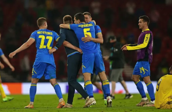 Ukrajinci (v modrih dresih) so se kot zadnji prebili v četrtfinale.