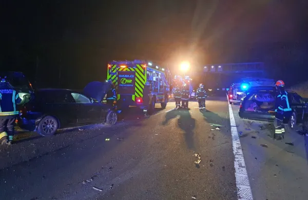 Avtocesta je bila nekaj časa popolnoma zaprta. (Foto: PGD 
Postojna)

