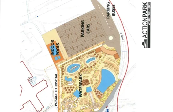 Tako si je konzorcij treh tujih podjetij zamislil postojnski vodni 
park.

