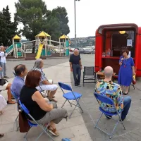 Kultni kiosk K-67 so postavili na Ukmarjevem trgu