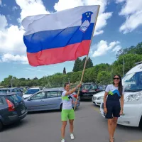 V Portorožu bučno sprejeli Tino Mrak in Veroniko Macarol