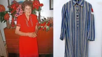 Anči Volk se je domov vrnila v delovni obleki iz taborišča 
Ravensbrück.