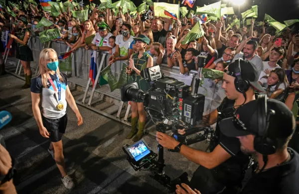 Množica ljudi v Ljubljani pozdravila slovenske olimpijce