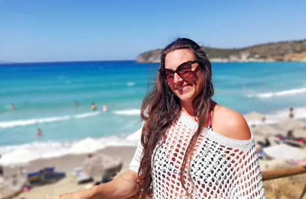 Teja Ferfolja se sprosti ob Soči