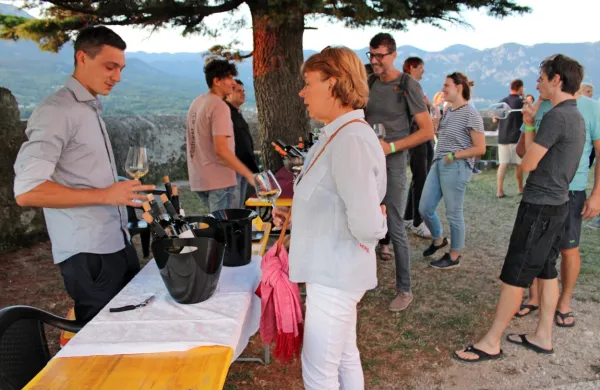 Vinarji iz celotne Vipavske doline so  z najboljšim, kar  imajo v 
vinskih hramih, postregli številnim obiskovalcem festivala vipavskih vin. 